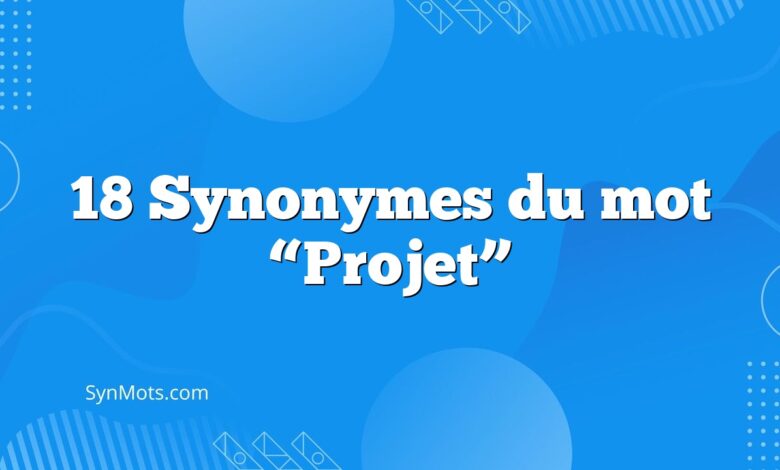 18 Synonymes du mot “Projet”