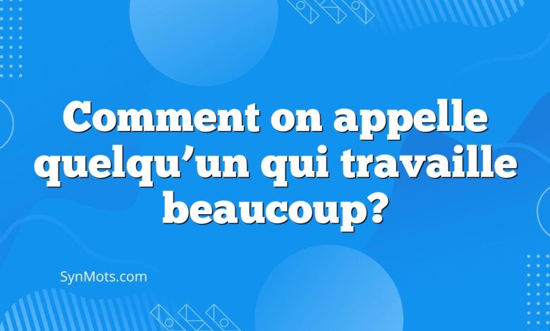 Comment on appelle quelqu’un qui travaille beaucoup?